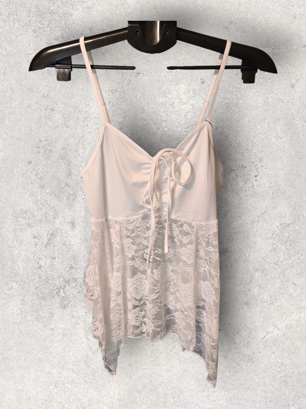 Lace-Trim Slip Camisole in Blush Pink
